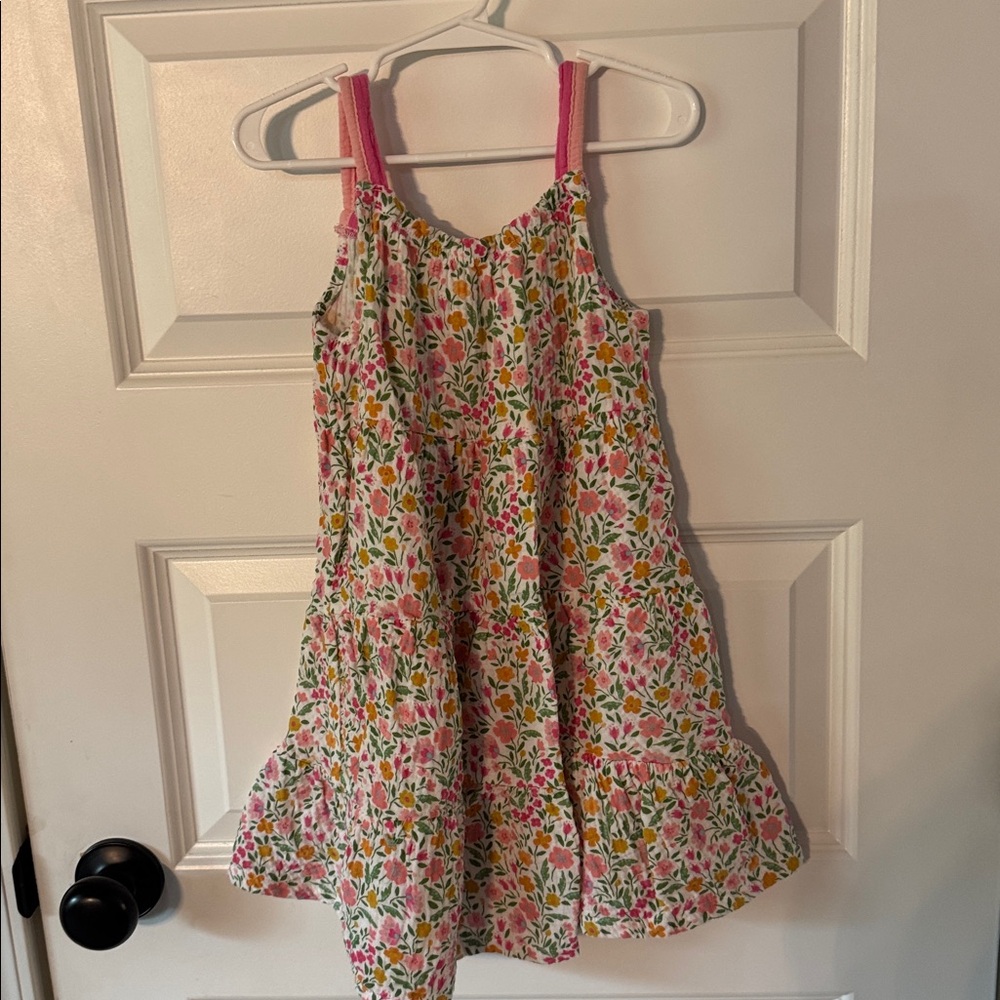 Mud Pie Floral Dress with Pink Accents 5T NWOT